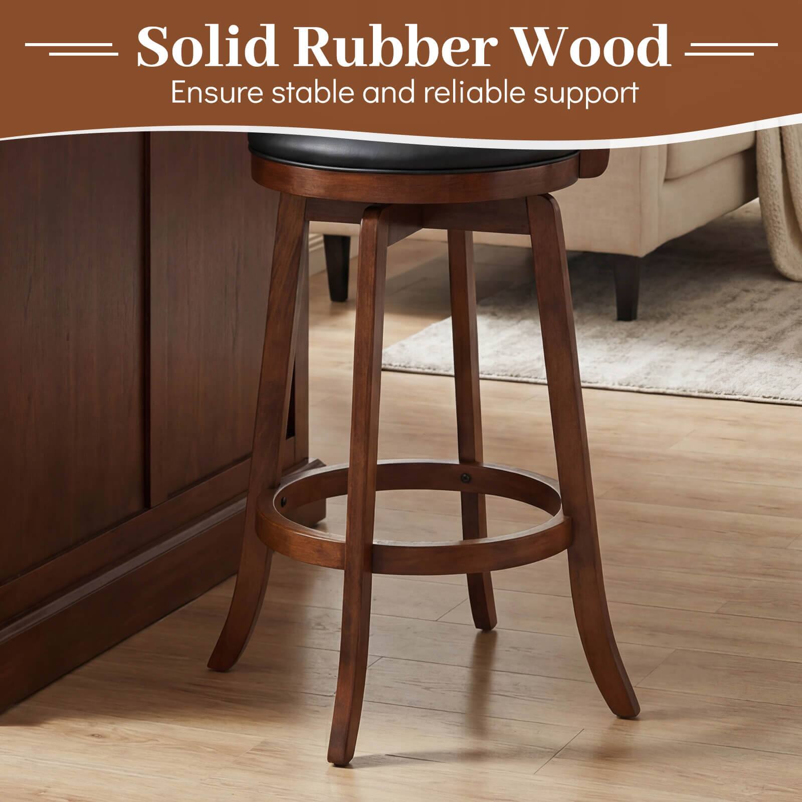 Solid Rubber Wood  
Ensure stable and reliable support