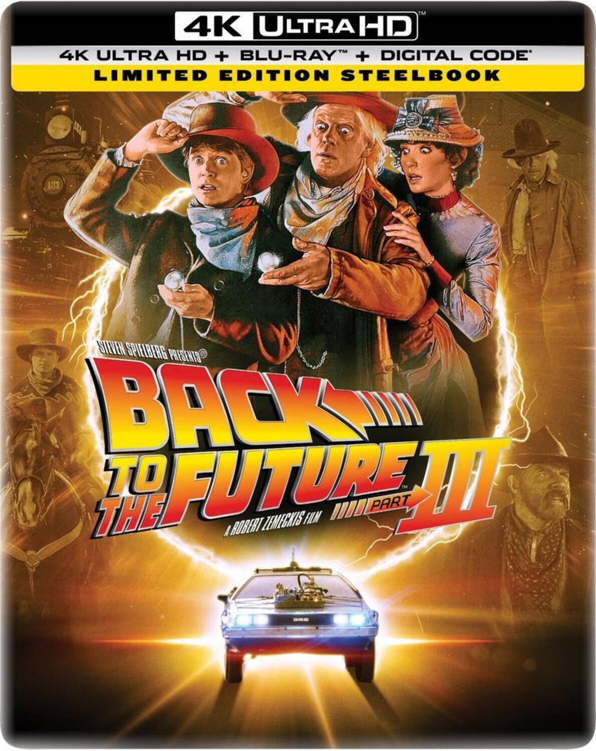 Front. Back to the Future III (Steelbook)   - 4K Blu-Ray.