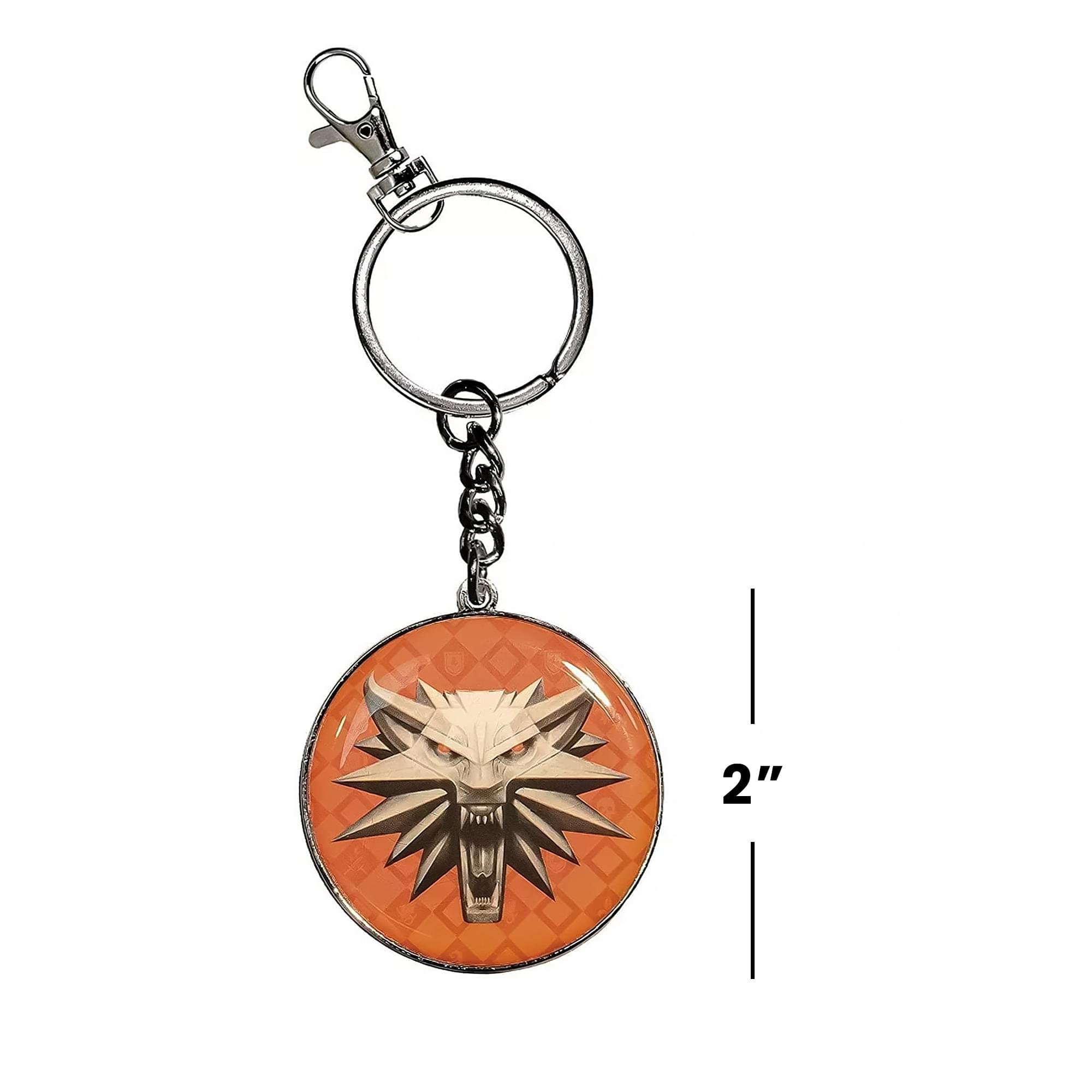 Alt View 3. Dark Horse Comics - The Witcher 3 Wild Hunt Enamel Keychain | School of the Wolf - Orange.