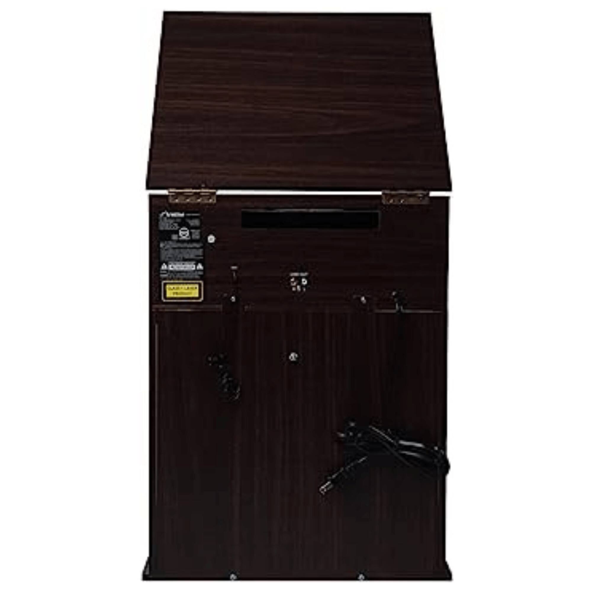 Back. Victor Audio - Boyleston 7-in-1 3-Speed Turntable Music Center w Album Storage and USB Port - Espresso.