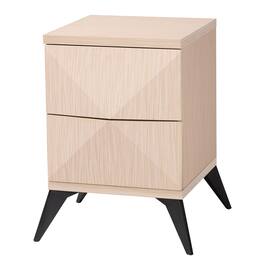 Baxton Studio - Draper Mid-Century Modern Wood 2-Drawer Nightstand - Light Brown/Dark Brown