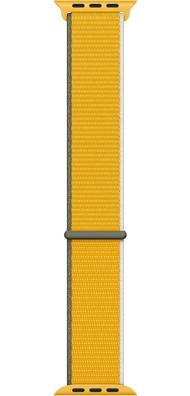 Front. Apple - Apple Watch Band - Sport Loop (40mm) - Sunflower - Regular - Yellow.