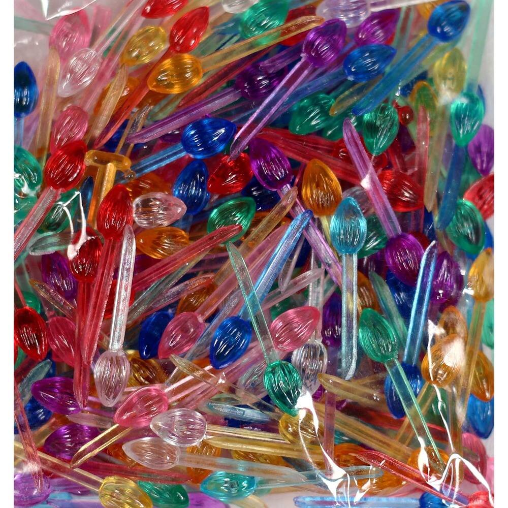 Left. Schertz - Mini Flame Shape Pin Lights, 250 Pcs Multi-Color for Ceramic Christmas Trees - Multicolor.