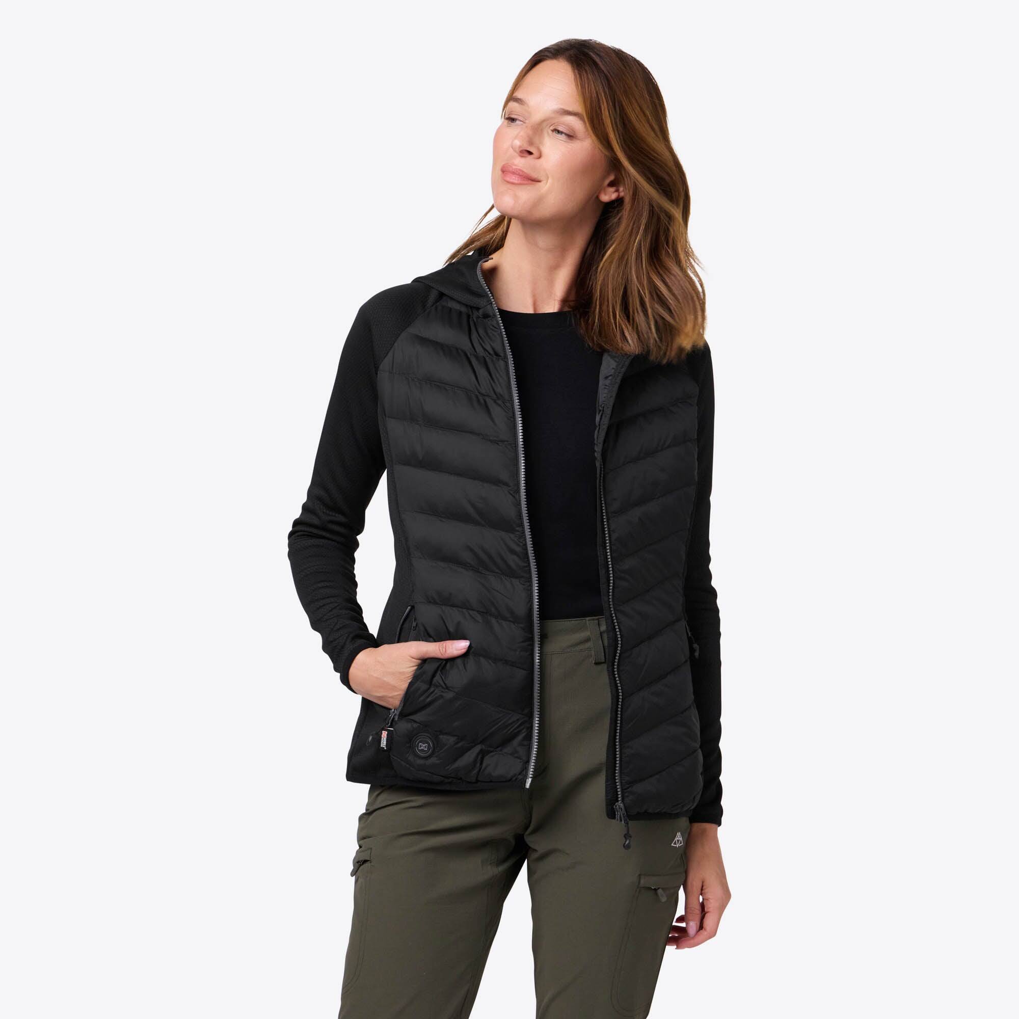 Alt View 4. Mobile Warming - Women's Ventani Hybrid Heated Jacket - Black.