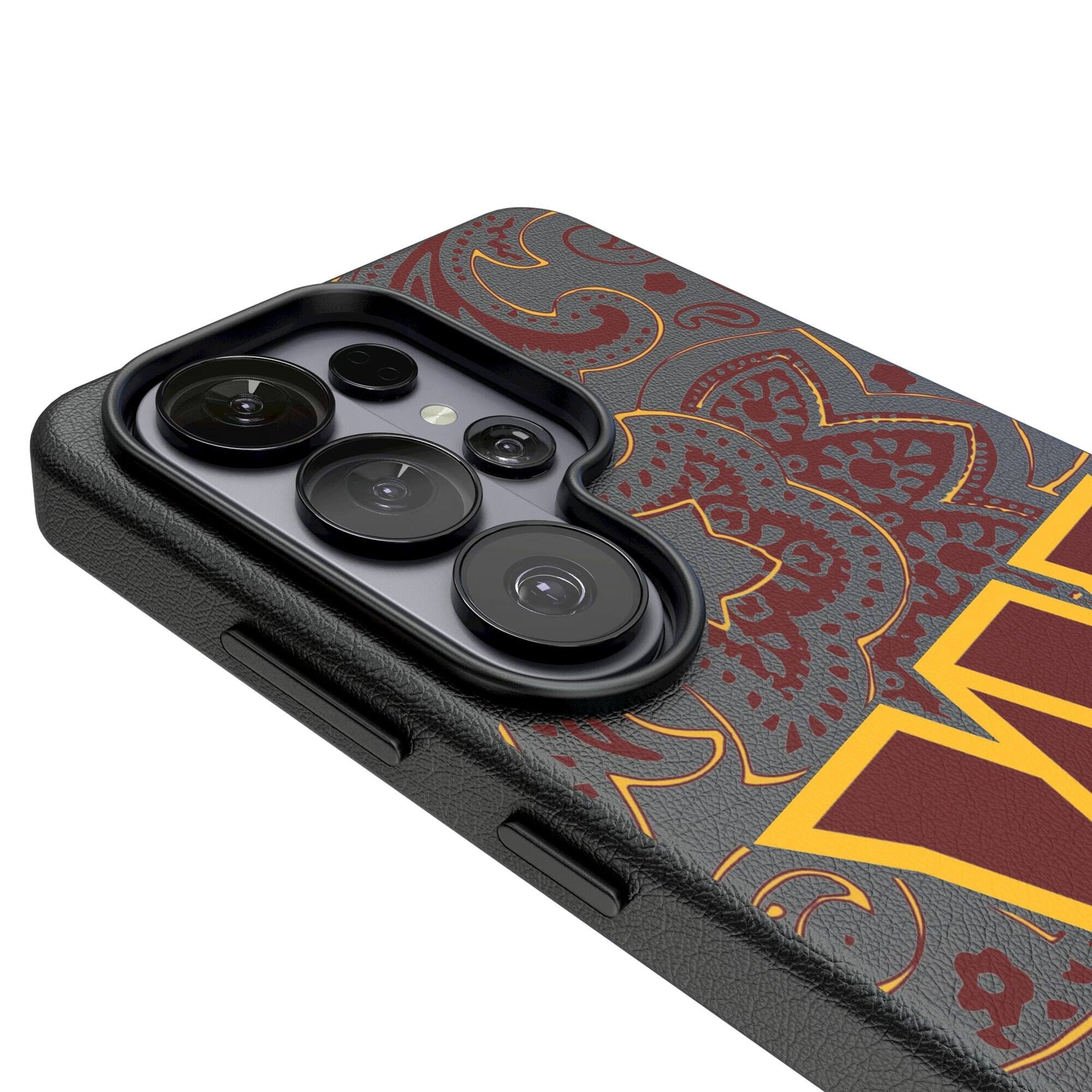 Alt View 2. Keyscaper - Washington Commanders Paisley Galaxy Magnetic Bump Case - S24 - Black.