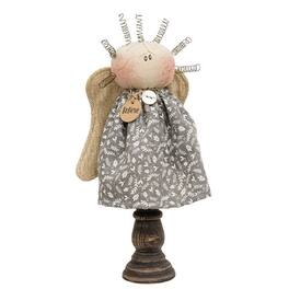 BreeBe - Believe Inspirational Angel on Spindle - Grey, Beige