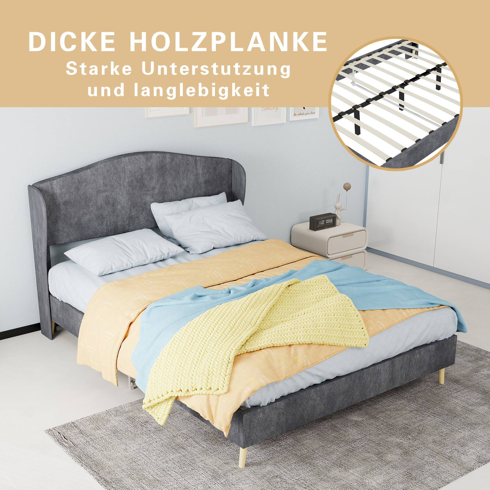 DICKE HOLZPLANKE  
Starke Unterstützung und Langlebigkeit