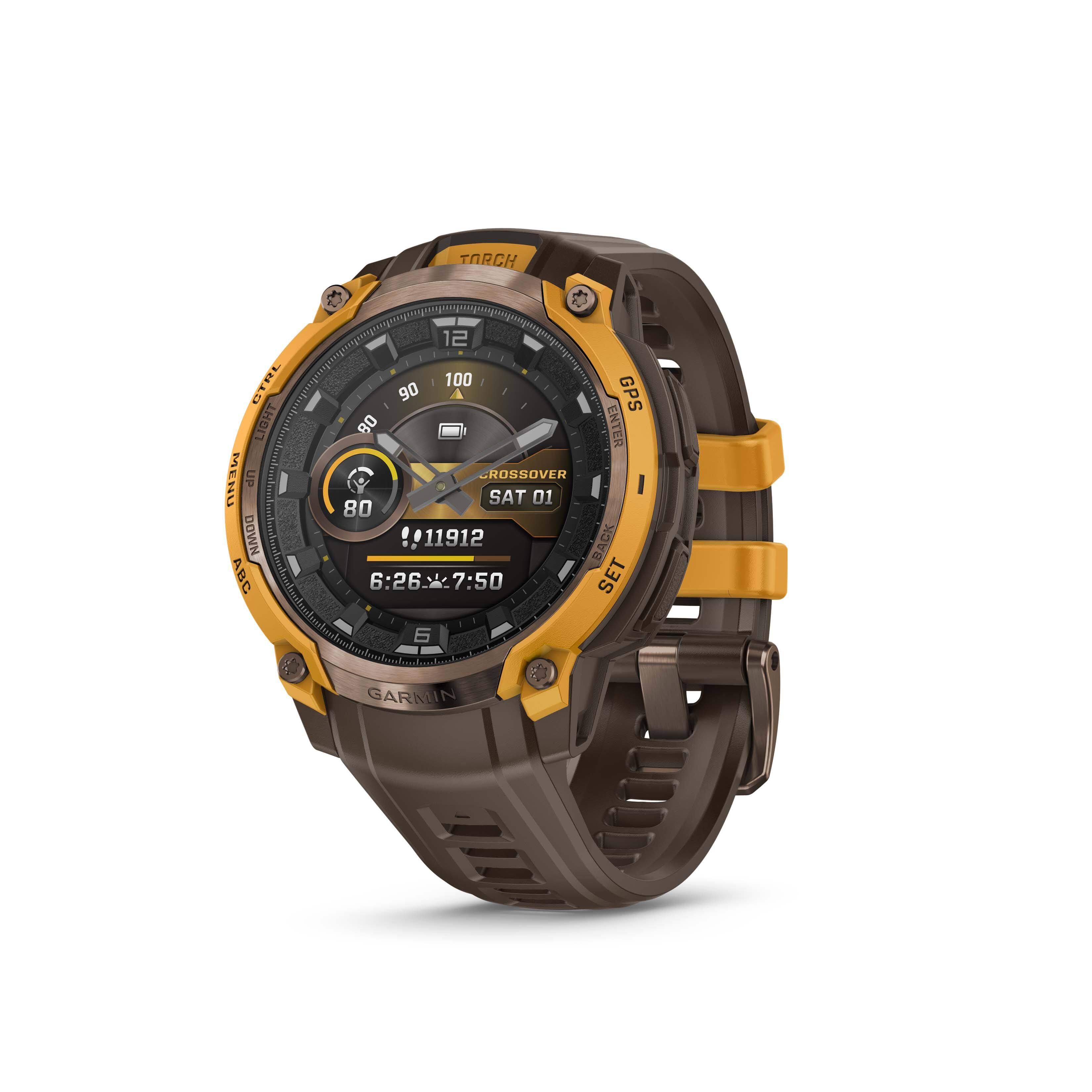 Garmin Instinct Crossover AMOLED GPS Smartwatch 47 mm Fiber