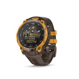 Garmin - Instinct Crossover AMOLED GPS Smartwatch 47 mm Fiber-reinforced Polymer - Bronze/sunburst with cocoa silicone band - (2025)