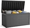 Front. Yardgrace - 320 Gallon Lockable Resin Deck Box Waterproof Outdoor Storage for Patio Furniture Garden Tools and Equipment - black.