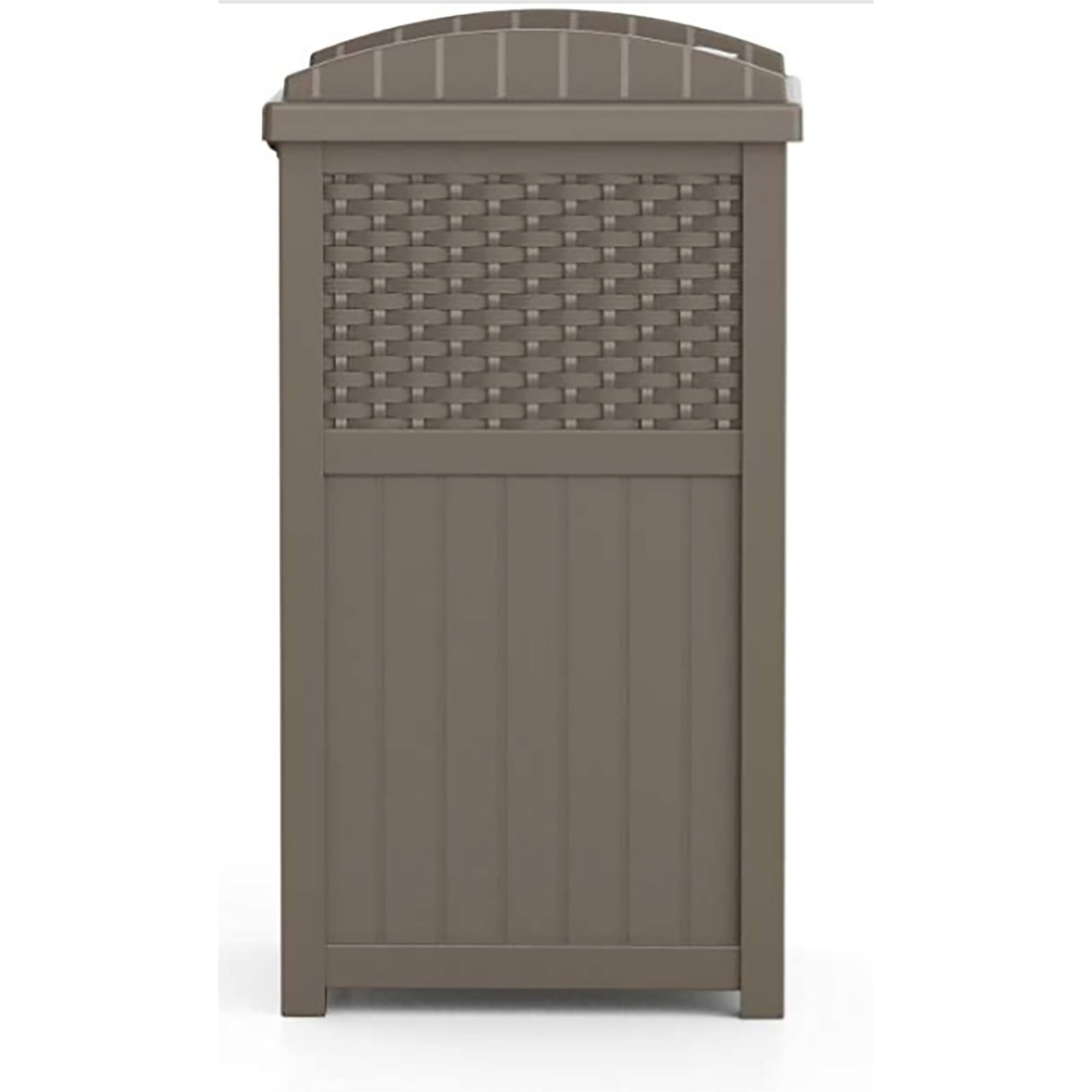 Alt View 14. Suncast - Resin Outdoor Hideaway Trash Can with Latching Lid - Tan.