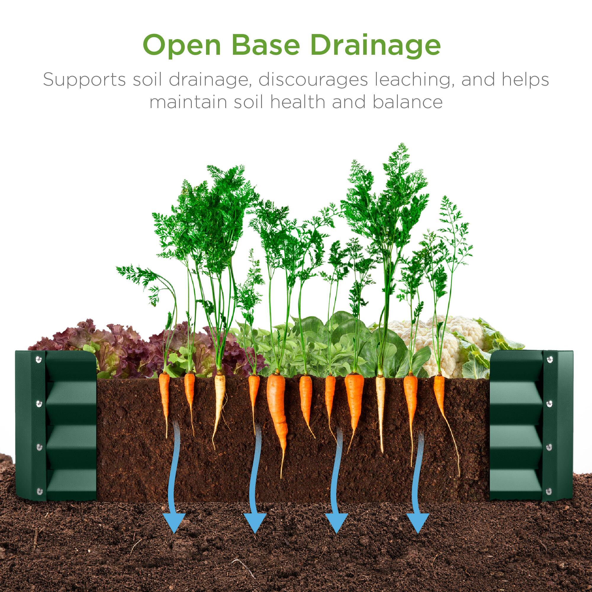 Open Base Drainage

Supports soil drainage, discourages leaching, and helps maintain soil health and balance