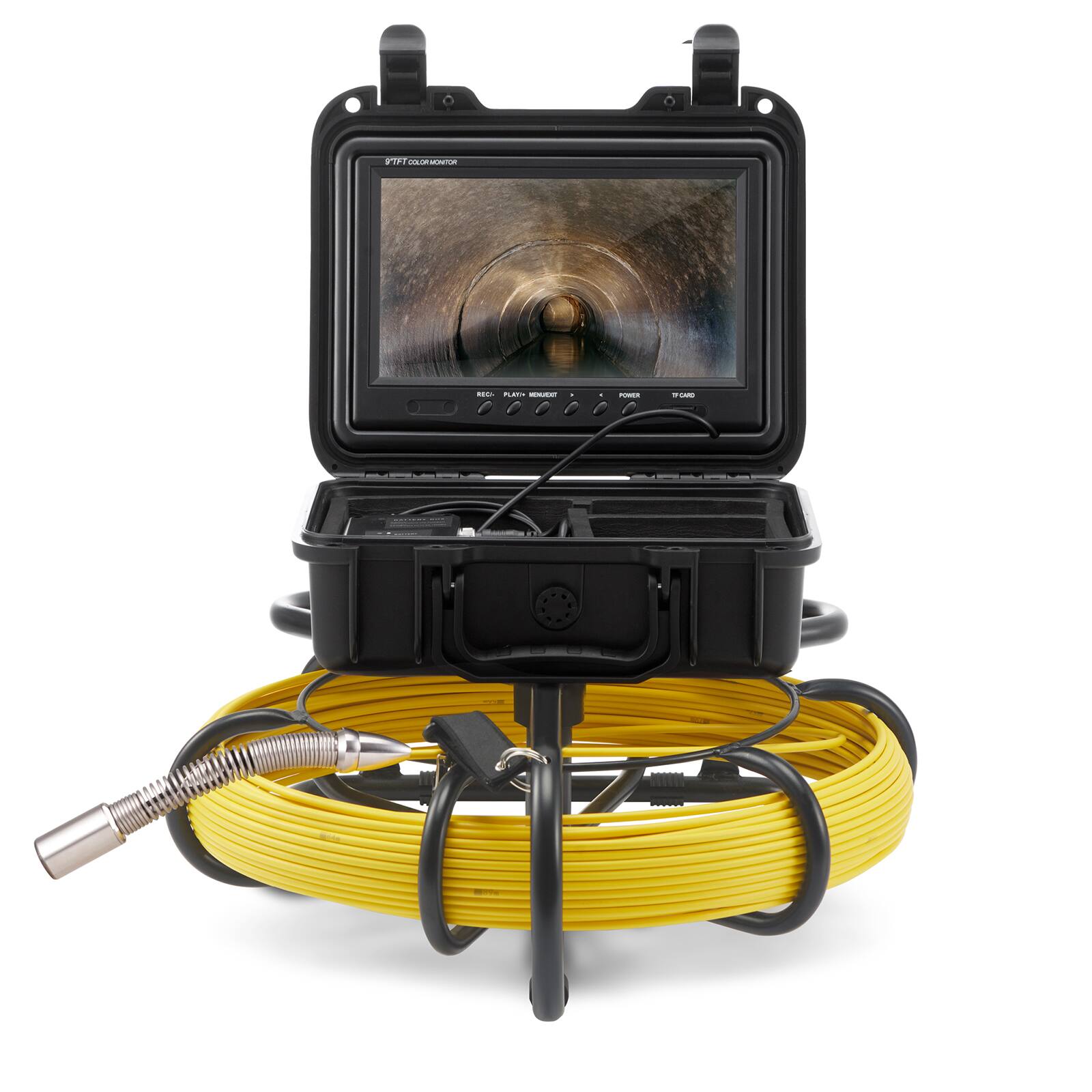 Alt View 5. VEVOR - Sewer Camera, 165 ft/50 m, 9" Screen Pipeline Inspection Camera with DVR Function, Waterproof IP68 Camera - Black.