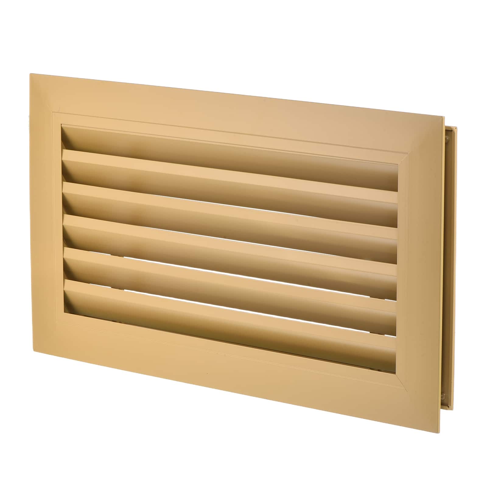 Unique Bargains - 16" x 8" Door Air Vent Cover, Anodized Aluminum Alloy Louvered Grille Guard for Cabinet Wardrobe Door - Black