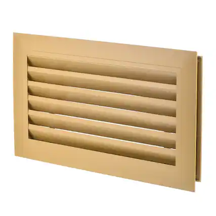Front. Unique Bargains - 16" x 8" Door Air Vent Cover, Anodized Aluminum Alloy Louvered Grille Guard for Cabinet Wardrobe Door - Black.