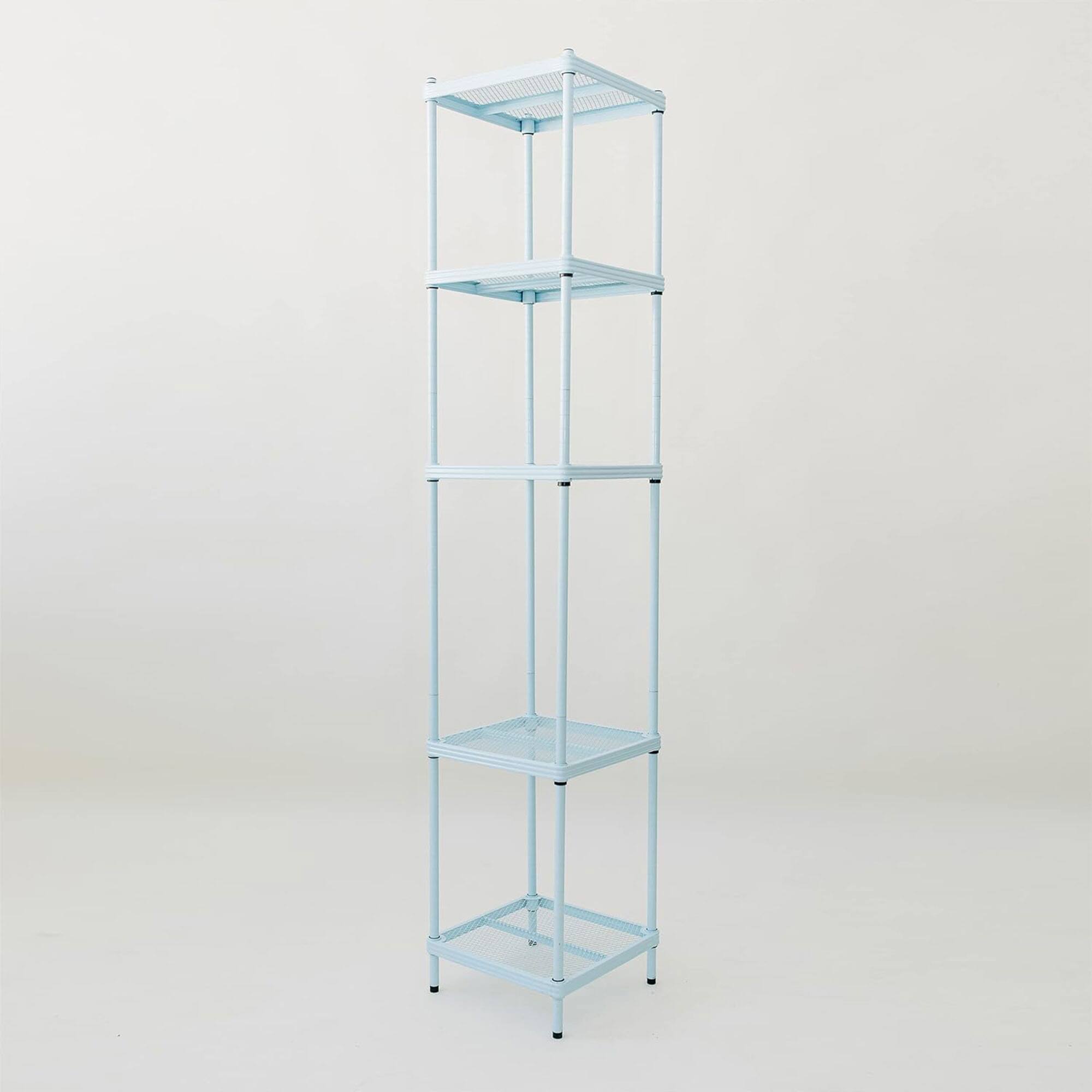 Alt View 5. Design Ideas - Design Ideas MeshWorks 5 Tier Tower Metal Storage Shelving Unit Rack, Sky Blue - Sky Blue.