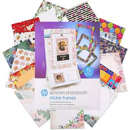 Sprocket Photobooth Sticker Frames - 15-Pack of Custom Adhesive Stickers Exclusively for HP Sprocket Photobooth