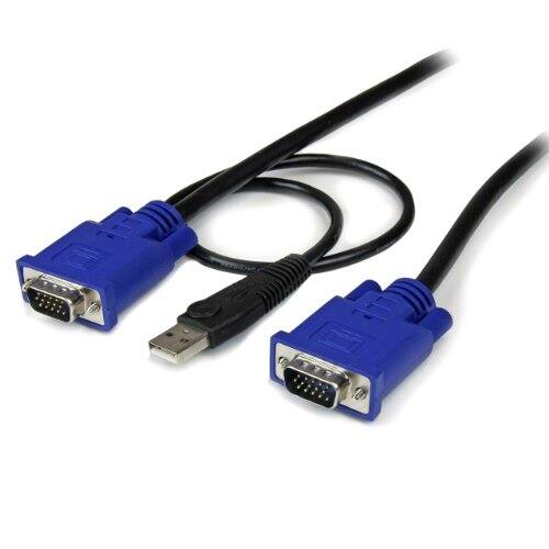Front. Startech - 10 ft 2-in-1 Ultra Thin USB KVM Cable.