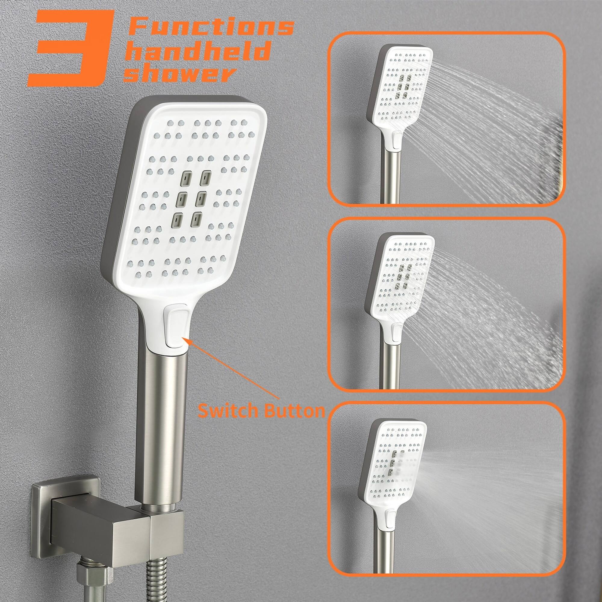 Functions handheld shower

Switch Button