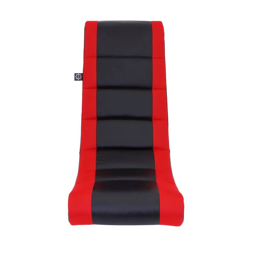 Angle. Crew - Classic Video Rocker Floor Gaming Chair - Black/Red.