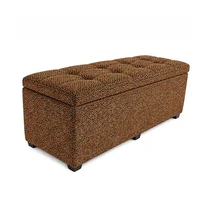 Front. Sanford - Esplanade Bed Bench Velvet Leopard - Leopard Print.