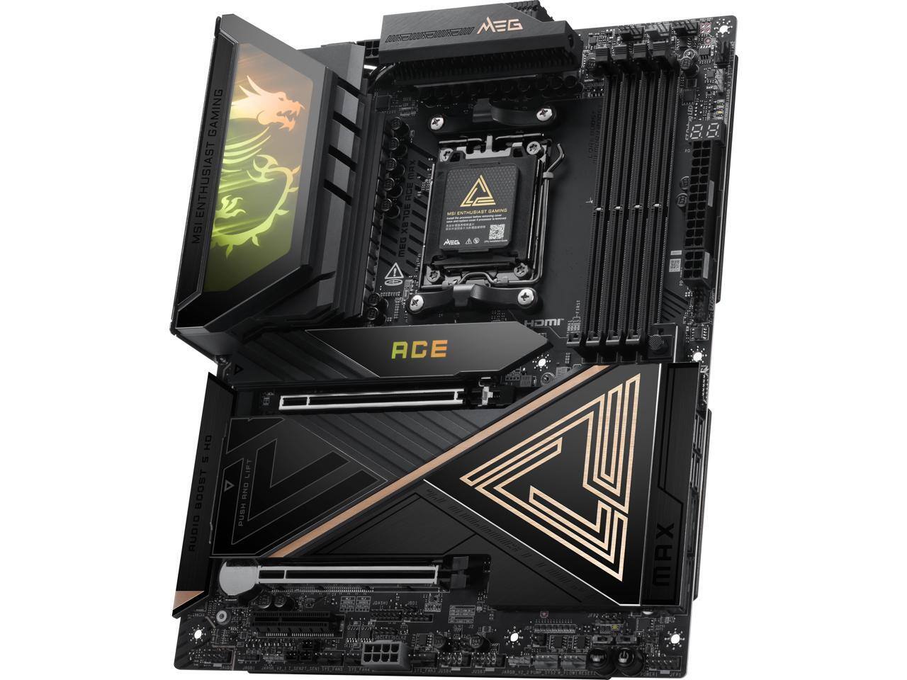 MSI MEG GAMING ENTHUSIAST MSI MAX RCE M ETERE BASANE MEGX8708ACE BOLBX ANG a MEG g m HDMr ACE a HD u BOOST AUDIO LIPT ANO PUSH MAX
