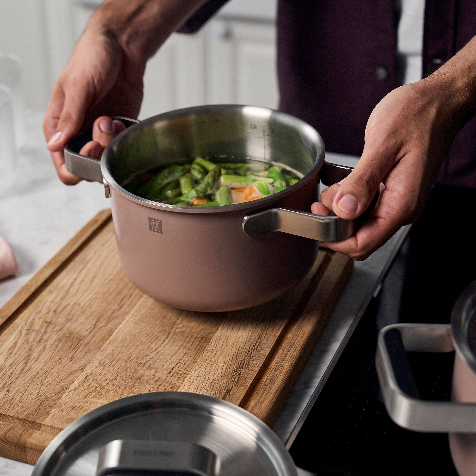 Alt View 2. ZWILLING - ZWILLING Pure 6-pc Stainless Steel Cookware Set, Rose - Rose Gold.