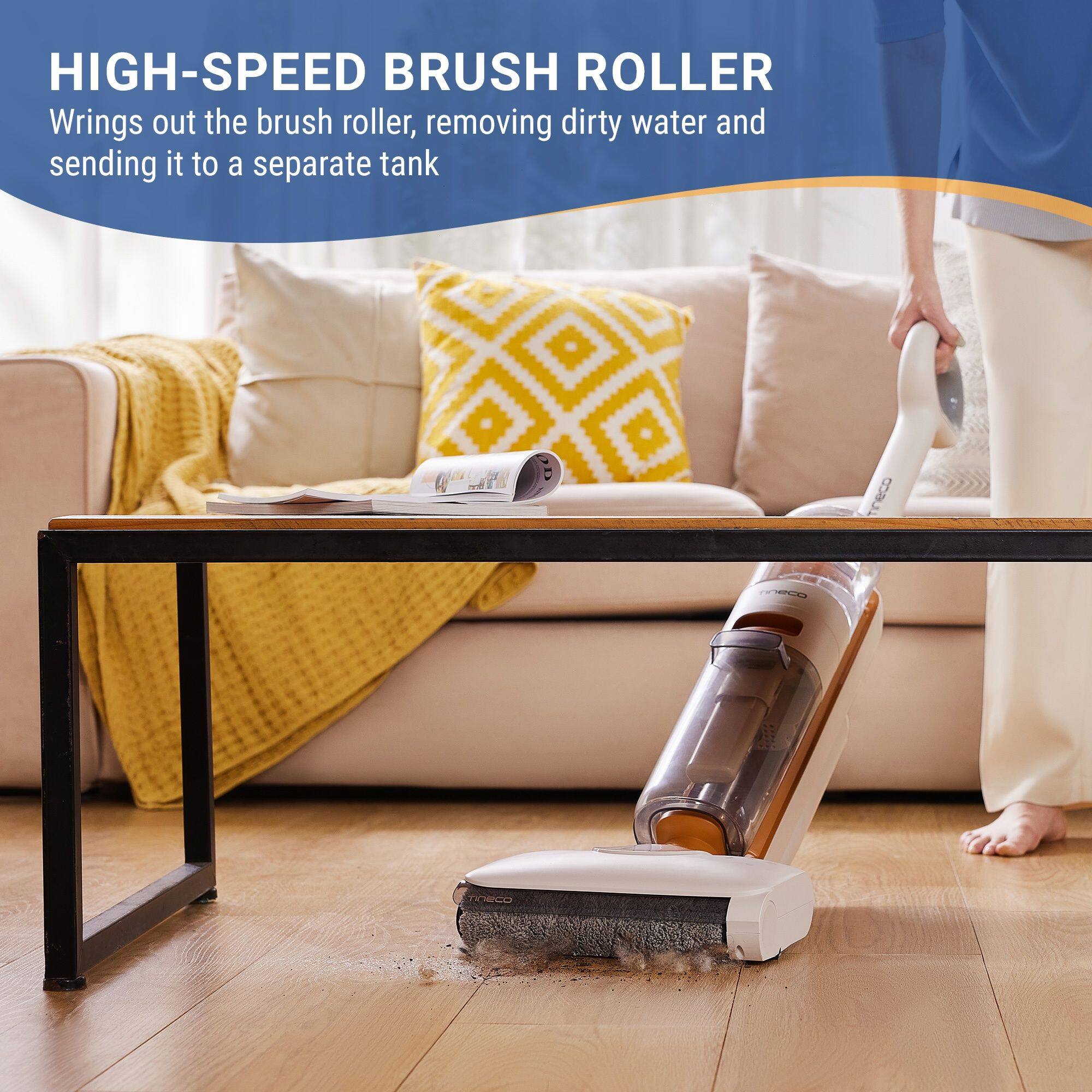 HIGH-SPEED BRUSH ROLLER  
Wrings out the brush roller, removing dirty water and sending it to a separate tank