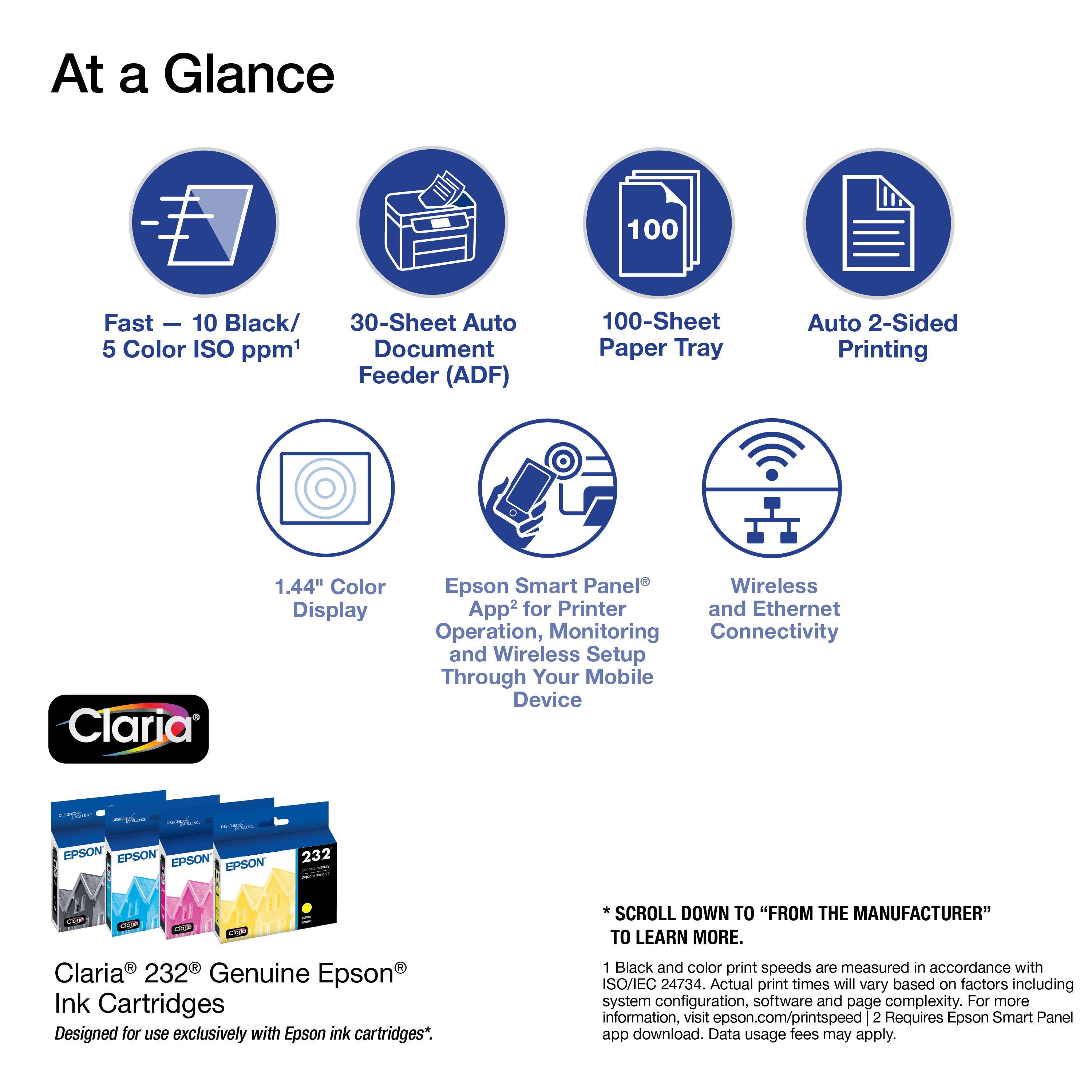 Epson WorkForce WF 2940 Wireless All in One Inkjet Printer White - Best Buy