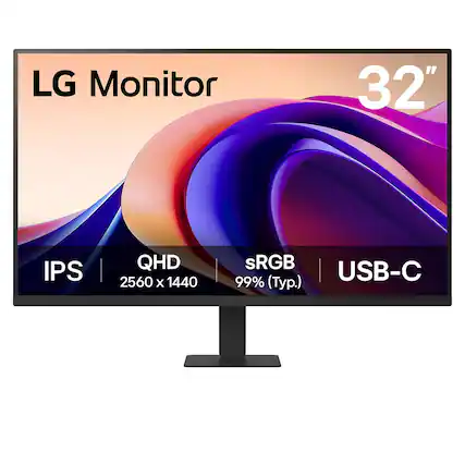 LG Monitor 32" IPS QHD 2560 x 1440 sRGB 99% (Typ.) USB-C