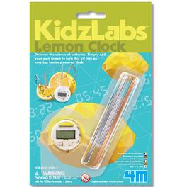 4M - 4M: KidzLabs Lemon Clock - DIY Renewable Energy Kit, Power Digital Clock, STEM