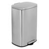 Front. Innovaze - 13 Gal./50 Liter Oval Shape Stainless Steel Step-on Trash Can for Kitchen - Sliver.