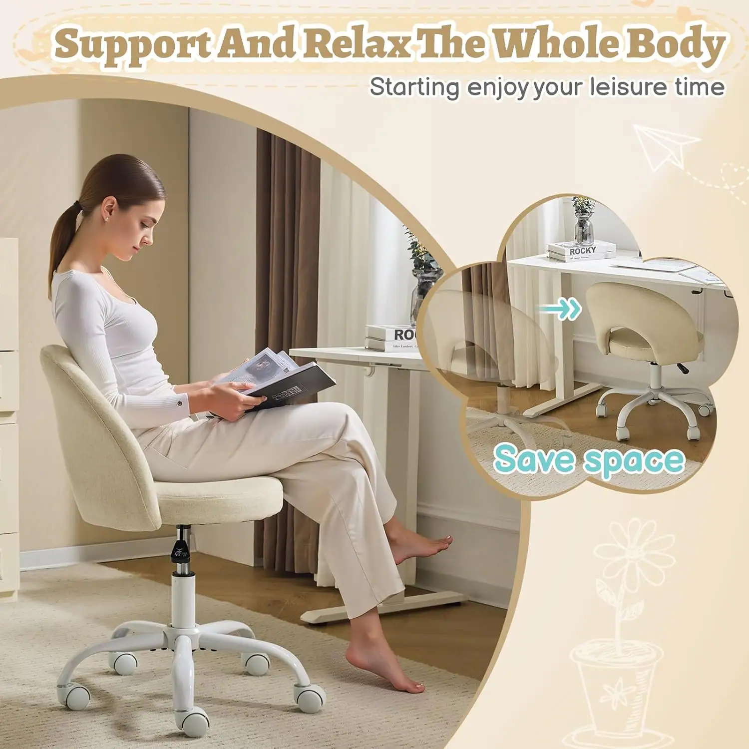 Support And Relax The Whole Body  
Starting enjoy your leisure time  

Save space