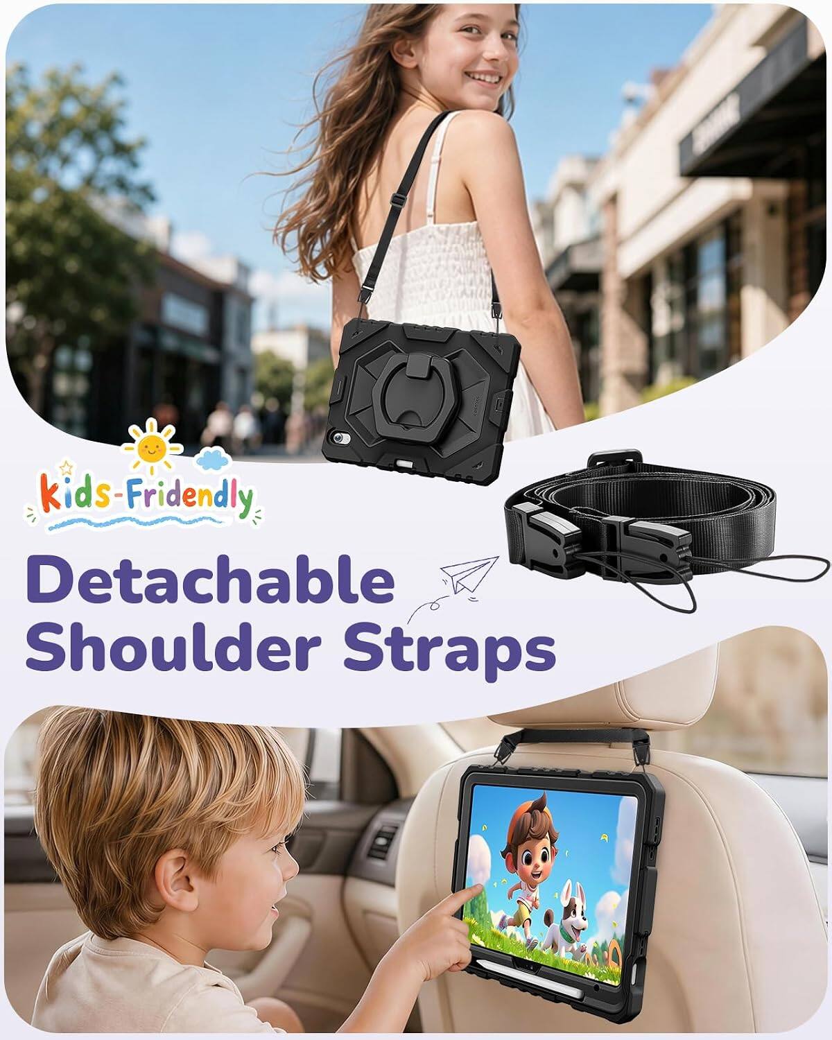 Kids-Friendly Detachable Shoulder Straps