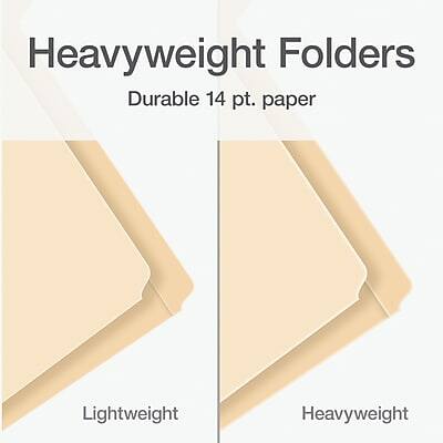 Heavyweight Folders  
Durable 14 pt. paper  

Lightweight  
Heavyweight