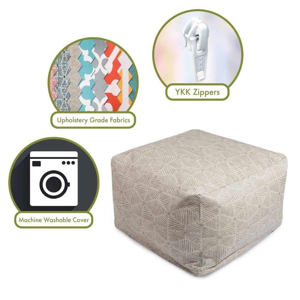 - Upholstery Grade Fabrics
- YKK Zippers
- Machine Washable Cover