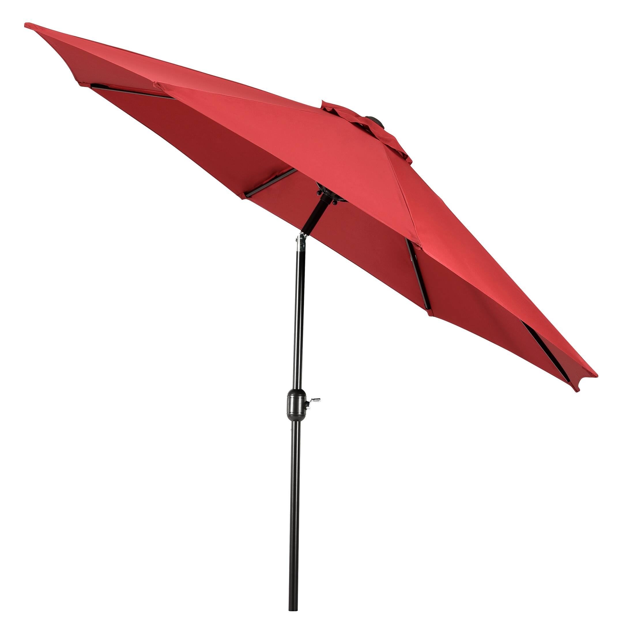 Left. WestinTrends - WestinTrends Paolo 9 ft. Patio Table Umbrella with tilt and crank features - Red.