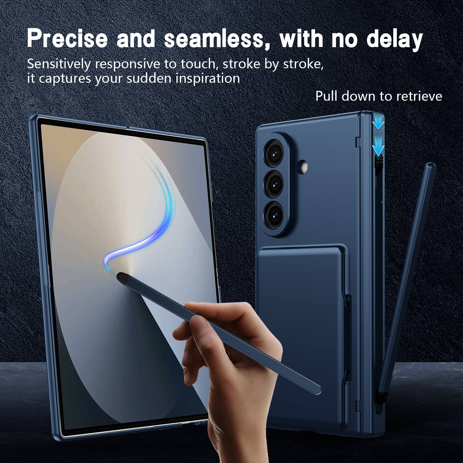 Precise and seamless, with no delay

Sensitively responsive to touch, stroke by stroke, it captures your sudden inspiration

Pull down to retrieve