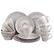 Front. Elama - Elama Malibu Sands 16-Piece Dinnerware Set in Shell - Shell.