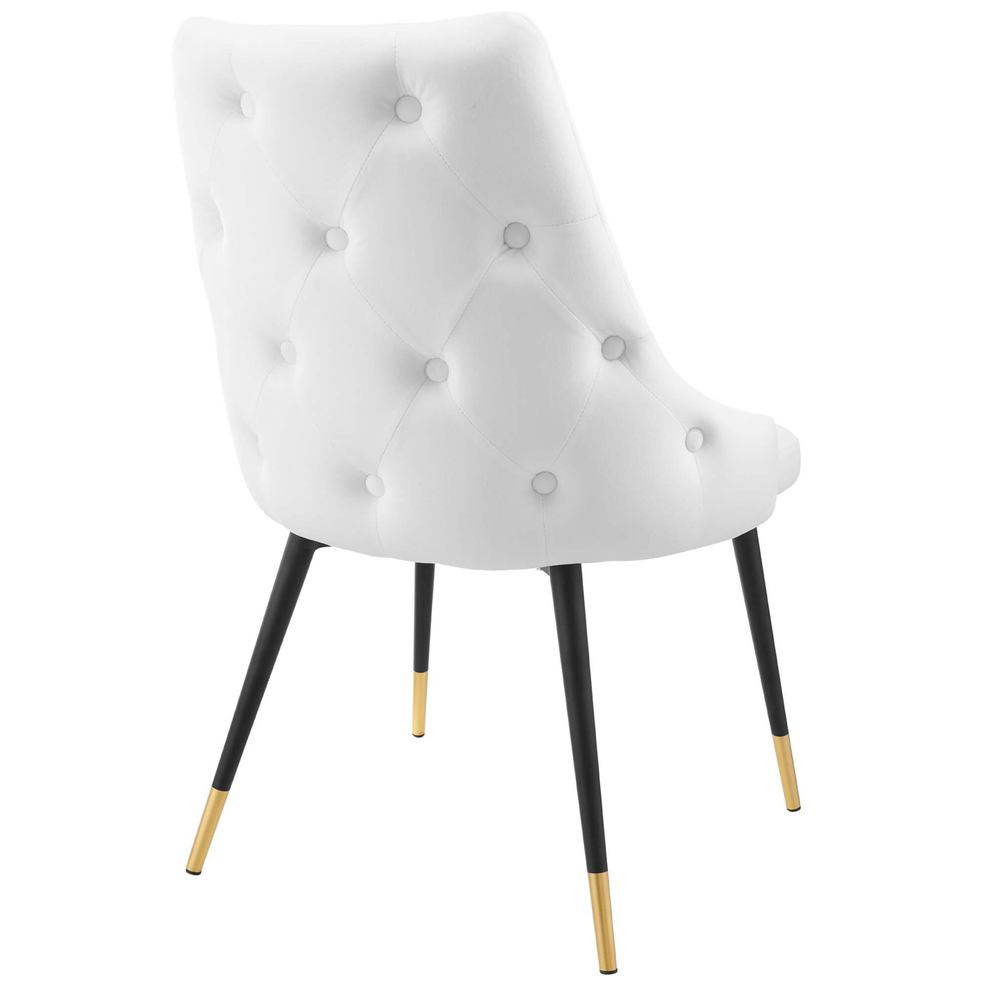 Alt View 2. Modway - Adorn Tufted Performance Velvet Dining Side Chair by Modway - White.