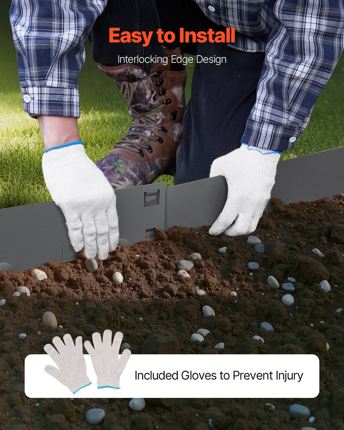 Easy to Install, Interlocking Edge Design, Included Gloves to Prevent Injury