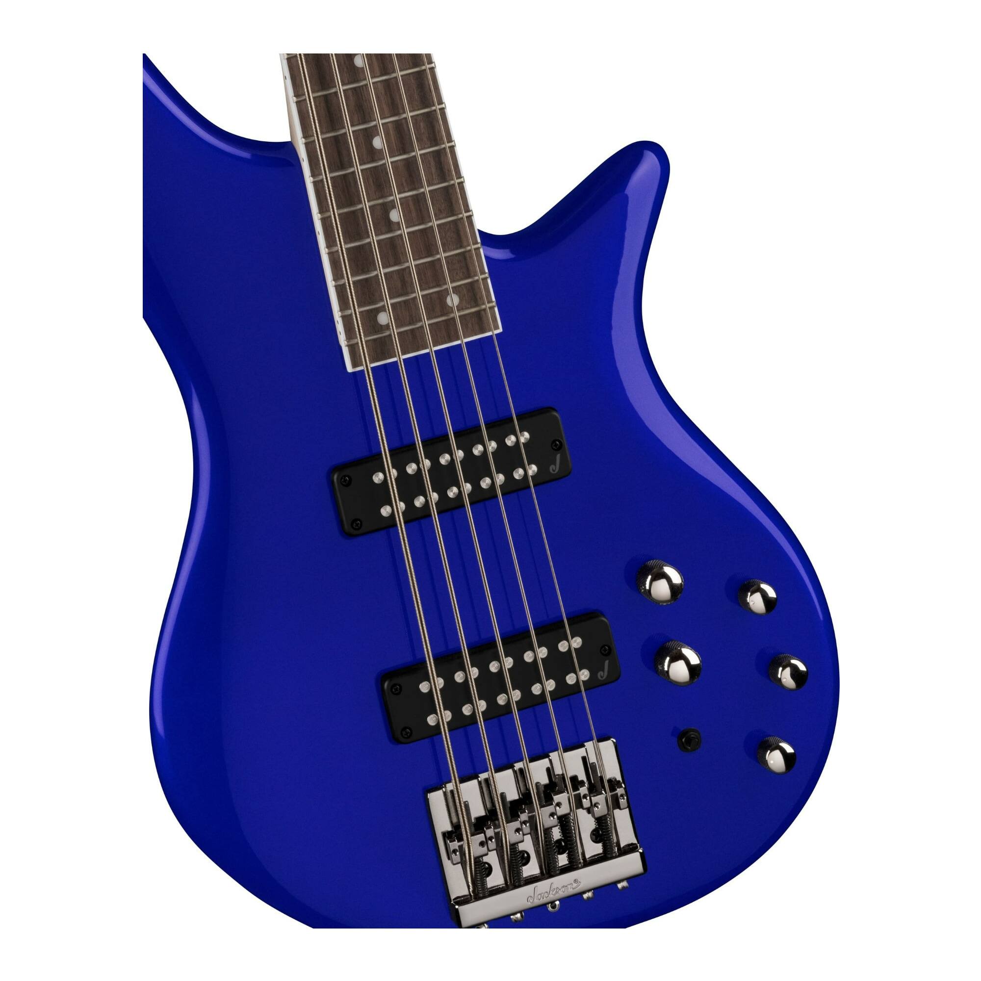 Left. Jackson - Jackson JS Series Spectra Bass JS3V 5-String Electric Guitar (Indigo Blue).