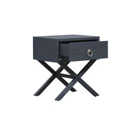 Liberty Furniture Industries - East End 1 Drawer Accent Table in Wirebrushed Denim - Blue