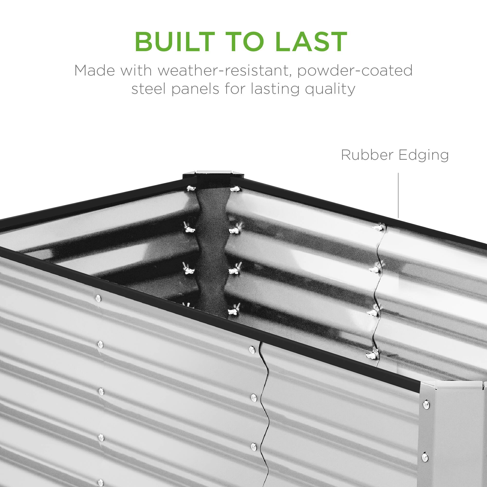 BUILT TO LAST

Made with weather-resistant, powder-coated steel panels for lasting quality

Rubber Edging