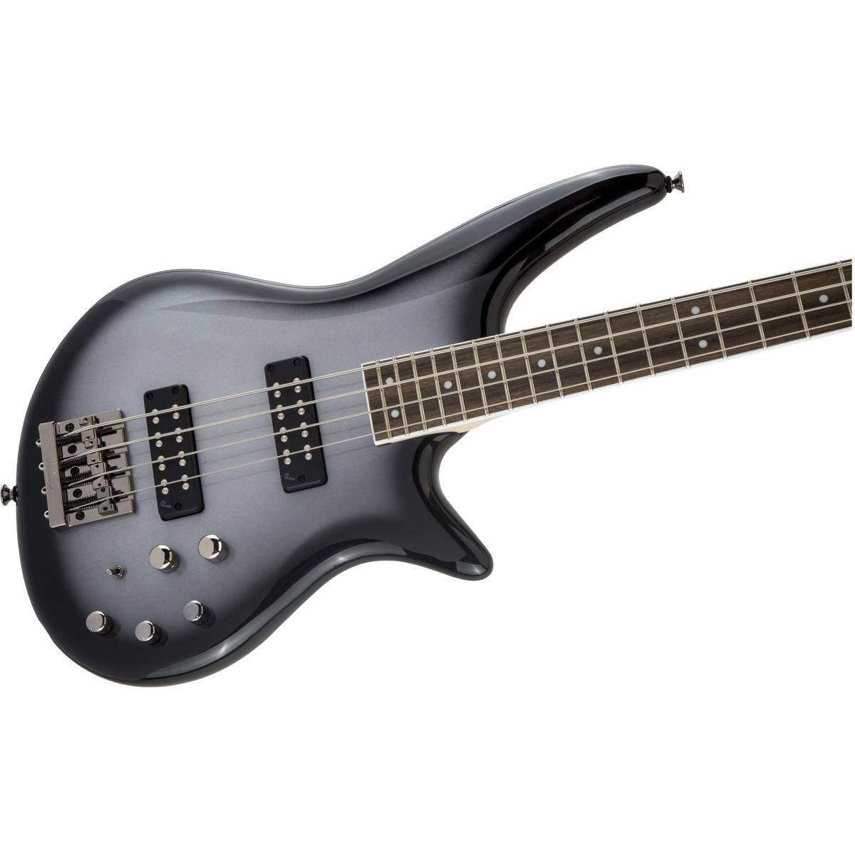 Alt View 6. Jackson - Jackson JS Series Spectra Bass JS3 Electric Guitar, Laurel Fingerboard, Silverburst.