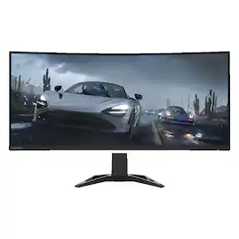 Lenovo - Refurbished Excellent - G34W-30 34" Monitors 2HDMI 0VGA 0USB 350nit 165Hz VA .5 ms - Black