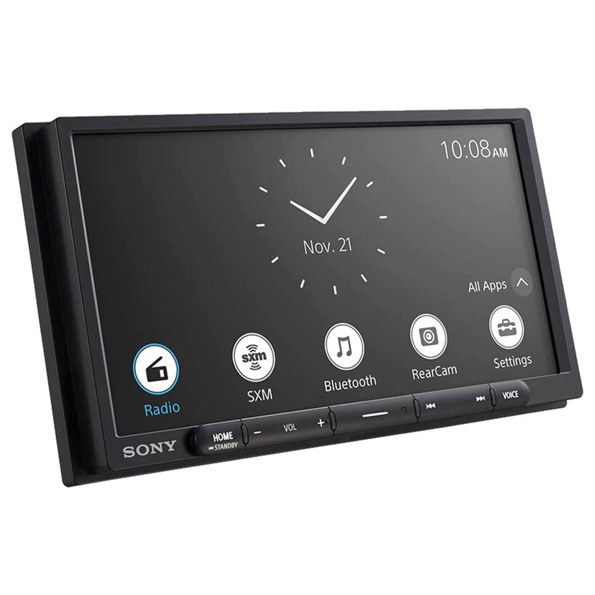 10:08 AM  
Nov. 21  

All Apps  
Radio SXM  
Bluetooth  
RearCam  
Settings  

SONY  
VOL  
HOME STANDBY  
VOICE