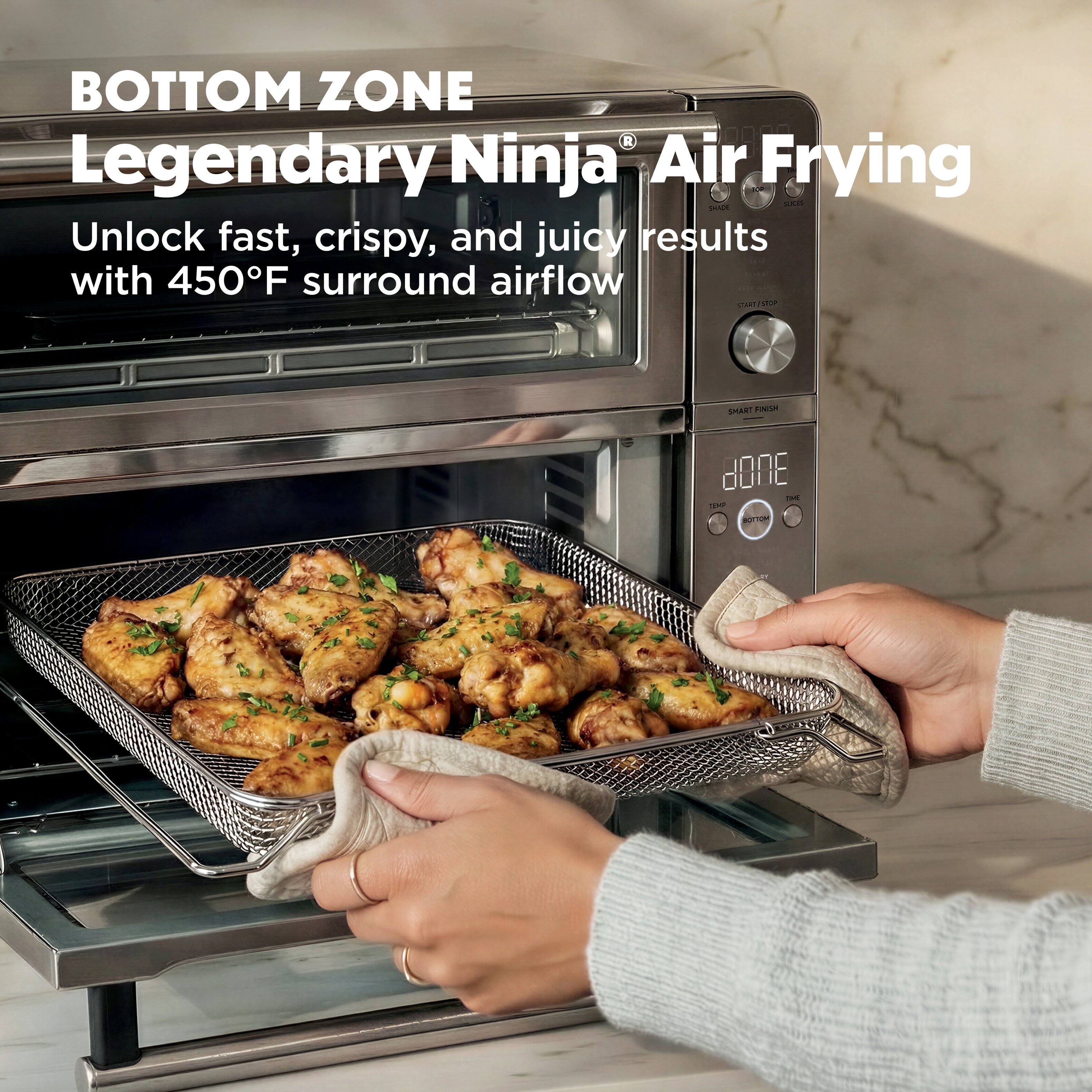 BOTTOM ZONE Legendary Ninja® Air Frying  
Unlock fast, crispy, and juicy results with 450°F surround airflow