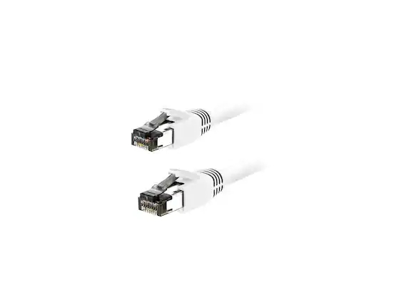 Front. Nippon Labs - Nippon Labs Cat8 RJ45 0.5FT 40Gbps 2000MHz S/FTP Ethernet Cable (White).