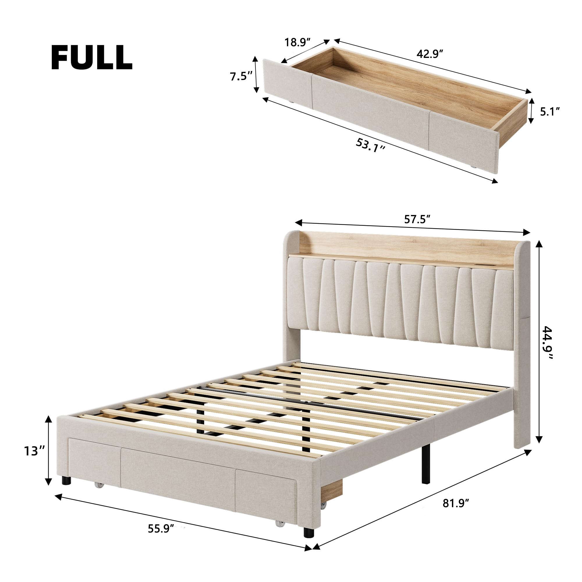 FULL  
7.5"  
18.9"  
42.9"  
5.1"  
53.1"  
57.5"  
44.9"  
13"  
81.9"  
55.9"